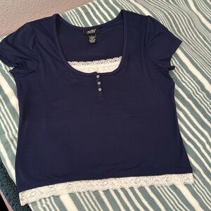 Just Polly crop top. Size L. NWOT.